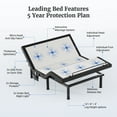 thumbnail image 2 of Adjustable Bed Frame Queen with Massage, Ergonomic Head&Foot Incline - Zero Gravity Adjustable Base with 4 USB Ports, Nightlight, 3 Height Options, 2 of 11