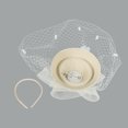 thumbnail image 4 of Pillbox Fascinator Hat with Birdcage Veil Organza Bow & Feather Detail for Wedding Derby Church Tea Party Formal Headpiece, 4 of 5