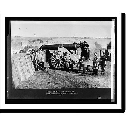 Historic Print, Fort Gaines, Tenleytown, D.C., detachment of New York Volunteers, 1864, 16" x 20"