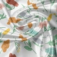 thumbnail image 7 of Ambesonne Bohemian Valance & Curtain, Ethnic Various Flowers Art, 55"x45", Persian Orange Pale Teal, 7 of 7