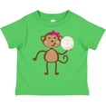 thumbnail image 3 of Inktastic Cute Volleyball Girl Monkey Girls Toddler T-Shirt, 3 of 5