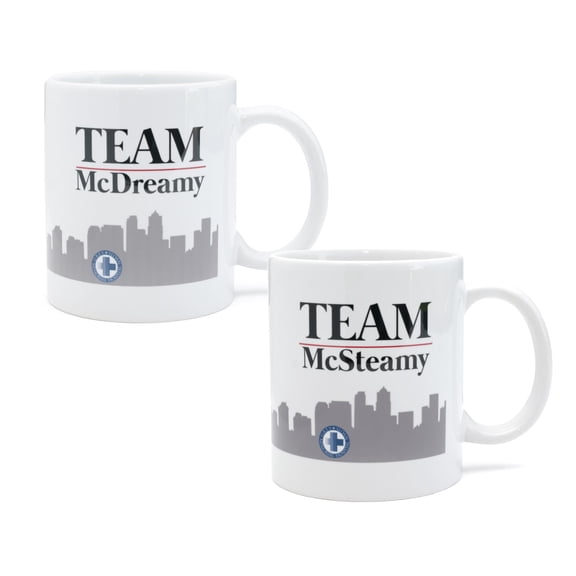 Greys Anatomy Team McSteamy & Team McDreamy 11oz Mug Set of 2
