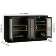 thumbnail image 6 of Homfa 55.1"W Modern Sideboard Buffet with Fluted Glass Doors, Accent Cabinet Console Table TV Stand, Black & Brown, 6 of 7
