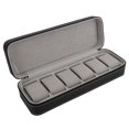 thumbnail image 3 of Caja De Almacenamiento De Reloj, Vitrina De Reloj De 6 Ranuras Organizador De Reloj De Cuero Pu Con Compartimentos Separados Para Relojes Inteligentes Con Correa De Reloj Khall JY36875, 3 of 6