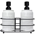 thumbnail image 2 of 17 oz Hand Lotion and Soap Dispenser Set Ceramic Pump Bottle with Caddy, Kitchen and Bathroom Soap Dispenser, White, 2 of 3