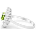 thumbnail image 3 of Art Deco Bridal Ring Baguette Simulated Peridot CZ 925 Sterling Silver size 5, 3 of 6