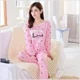 thumbnail image 4 of Primavera otoño ropa de dormir para mujer verano aire acondicionado habitación estampado de dibujos animados camisón de manga larga para mujer conjunto de ropa para el hogar, 4 of 5
