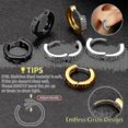 thumbnail image 3 of Aros Huggie con runas vikingas Yashi 12 mm empaque regalo, 3 of 5