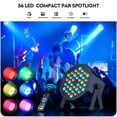 thumbnail image 2 of Luces de escenario ZEMOJ 36 LED RGB DMX Par, paquete de 4, 2 of 8