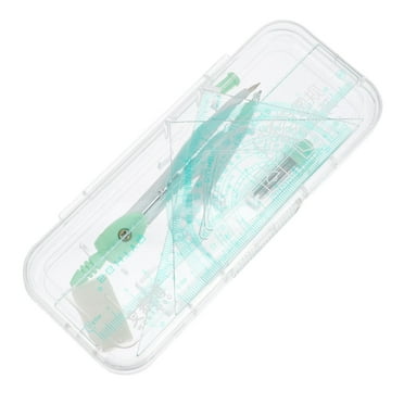 Worgeous Protractor Geometry Ruler Compass Set Compass Ruler Student 16.5X7CM