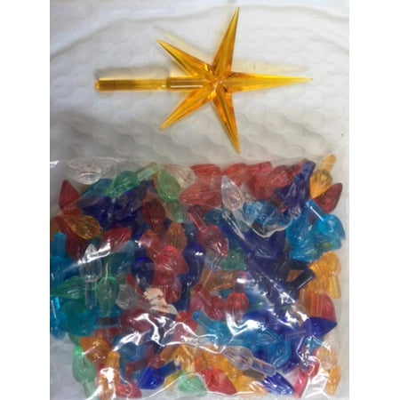 Christmas Ornament Bulbs Ceramic Christmas Tree Bulbs and Gold Star - Medium Twist Light Ornaments - Multi Colors - 144 Piece Pack free shipping on this product 1'' L x 3/8'' W overall Stem: 7/16'' L x 3/16'' Dia. ()