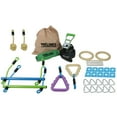 thumbnail image 2 of Trelines: Ninja Adventure Line 36 ft - Outdoor Ninja Warrior Course, Monkey Bars, Rings, Ratchet Setup Between 2 Trees, 250lb Cap, Adult Kid Ages 5+, 2 of 6