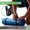 thumbnail image 3 of Tapete de yoga grueso Essentials para fitness y ejercicio con correa de transporte fácil de ceñir, verde azulado, 72 pulgadas de largo x 24 pulgadas de ancho x 2/5 pulgadas de grosor, 3 of 9