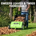 thumbnail image 4 of Steelite Push Lawn Sweeper,21-inch Leaf & Grass Collector, Leaf Sweeper for Lawn ,Heavy Duty Thickened Steel Durable to Use with Large 3.6 cu. ft. Mesh Collection Hopper Bag, 2 Spinning Brushes, 4 of 10