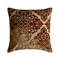 thumbnail image 6 of The HomeCentric Decorative Throw Pillow cover Brown 26"x26" (65x65 cm) Velvet Velvet, Damask Pillowcase For Sofa Chouch, Hotels, living, Bed Room, Damask - Damask Spell Brown, 6 of 10