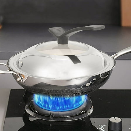 Tineasur Frying Pan Lid Silver Anti Splash Cookware for Cooking Enthusiasts 1Pcs