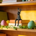 thumbnail image 6 of 1PCS Ceramic Rabbit Figurine Rabbit Statue Shelf Sitter Decor, Long-Eared Sitting Bunnies Sculpture for Home Bookshelf Mantel Elegant Art Decor for Birthday Gift, 6 of 9