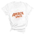thumbnail image 3 of Hauts de Printemps pour Femmes Aperol Spritz Graphique Manches Courtes T-Shirt Décontracté Col Rond pour Femmes Blanc m, 3 of 3