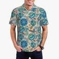 thumbnail image 5 of Wukai Vintage Floral Butterflies Men’s Polo Shirts,Quick-Dry Athletic Shirt,Classic Fit Shirts-Medium, 5 of 8