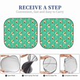 thumbnail image 5 of Kdxio Bulldog Puppy Flower Print 2-Piece Sun Shade Front Windshield - Foldable Car Front Window Sunshades For Most Sedans Suv Truck, 5 of 6