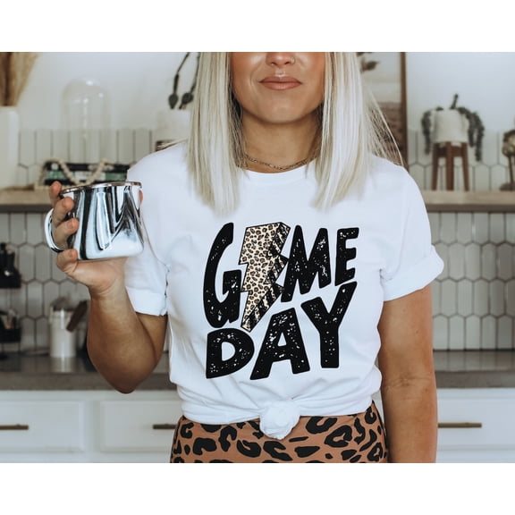 Game Day Leopard Lightning Bolt Shirt, Gameday Shirt, Womens Sports Shirt, Baseball Shirt, Football Shirt, Basketball Shirt, Gameday Tee TSHIRT All Size S-5XL