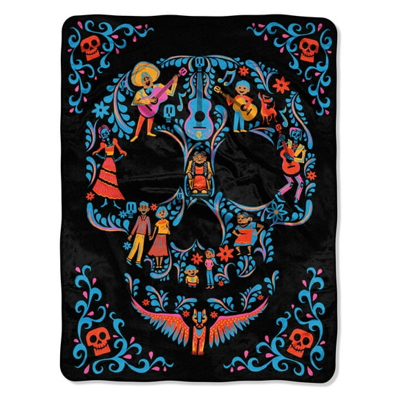 Disney Pixar Coco Family Tree Fleece Super Plush Throw Blanket 46" x 60" (117cm x 152cm)