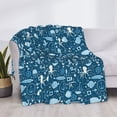 thumbnail image 3 of Honeii Octopus And Whale print throw blanket, crafted from cozy cotton flannel, offers versatile home decor as a bedding suitable for all seasons.-80"x60", 3 of 6