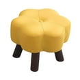 thumbnail image 2 of Reposapiés de pétalos para niños, elegante puf con almohadillas inferiores silenciosas, reposapiés, taburete otomano para apartamento, mesita de noche amarillo, 2 of 9