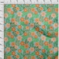 thumbnail image 4 of oneOone Cotton Flex Teal Green Fabric Tropical Leaf Sewing Craft Projects Fabric Prints By Yard 40 Inch Wide, 4 of 4