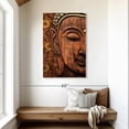 thumbnail image 2 of Elephant Stock Carved Buddha Face Wall Art - Vertical Canvas Wall Art - Hallway Wall Decor - Religion And Spirituality Canvas - Brown And Black Decor - 30" x 45", 2 of 8