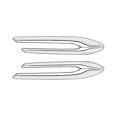thumbnail image 1 of Car Silver Side Wing Emblem Cover Trim Stickers, 1 of 5