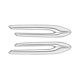 thumbnail image 1 of Car Silver Side Wing Emblem Cover Trim Stickers, 1 of 5