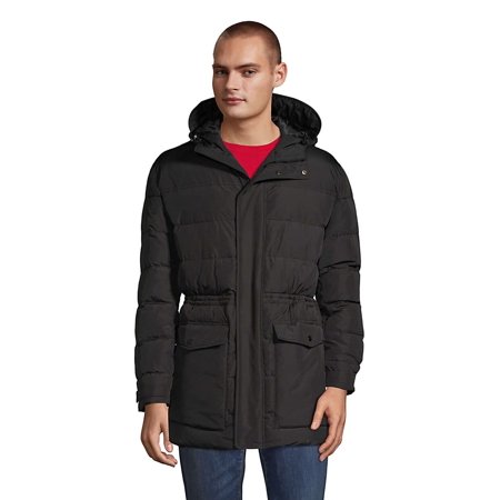 Lands' End Men's Thermoplume Parka Black L NEW 519306