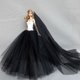 thumbnail image 4 of Elegante vestido de noche de princesa con cola grande, vestido de fiesta, traje de muñeca, el mejor regalo, 4 of 8