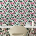 thumbnail image 2 of Ambesonne Flowers Vintage Peel & Stick Wallpaper for Home, Vintage Feels Roses, 13"x36", Almond Green Magenta Teal, 2 of 5