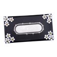 thumbnail image 1 of Caja de pañuelos para coches, servilletero, almacenamiento para sala de estar, bolsa decorativa para cocina Negro Zulema Funda de tejido, 1 of 8