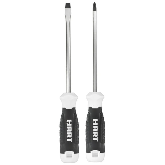 HART 2-Piece Screwdriver Set with Comfort Grip Handle