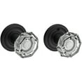 thumbnail image 7 of Baldwin Reserve PSCRYTRR150 Passage Crystal Knob with Traditional Round Rose Satin Nickel Finish, 7 of 7