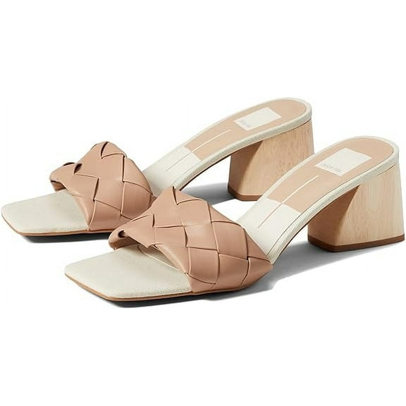 Dolce Vita Moly Cafe Stella Slip On Squared Open Toe Block Heeled Sandals