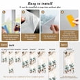 thumbnail image 6 of Retro Mallow Flowers Window Privacy Film, Spring Floral Butterfly Elegant Static Cling UV Sun Blocking Heat Control Window Tint Day and Night, Non-Adhesive One Way Windows Privacy Cover 17.7''x39.3'', 6 of 7