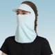 thumbnail image 5 of Protector solar de verano para mujer, mascarilla facial completa, velo de seda de hielo para exteriores, bufanda facial transpirable hueca fina con ala, 5 of 6