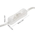 thumbnail image 3 of Uxcell Lamp Cord Inline Button Switch  AC 250V 10A with 6ft Power Cord Type A Plug Clear 1pcs, 3 of 5