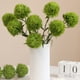 thumbnail image 5 of Plantas de dianto verde artificial con pompones - Pack de 2 flores artificiales para decoración del hogar y hotel, vegetación plástica de 21,6" de altura, materiales florales para jardinería, 5 of 6