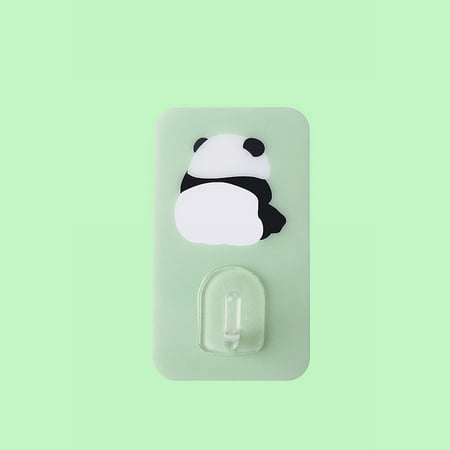 

Cute Cartoon Crystal Hook Kitchen Multi Purpose Punch Free Tableware Hanger Sticky Hook Unmarked Waterproof Strong HookPanda
