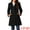 Black, variant on DARING DIVA Women's Single Breasted Peacoat Winter Notched Lapel Overcoat Khaki S