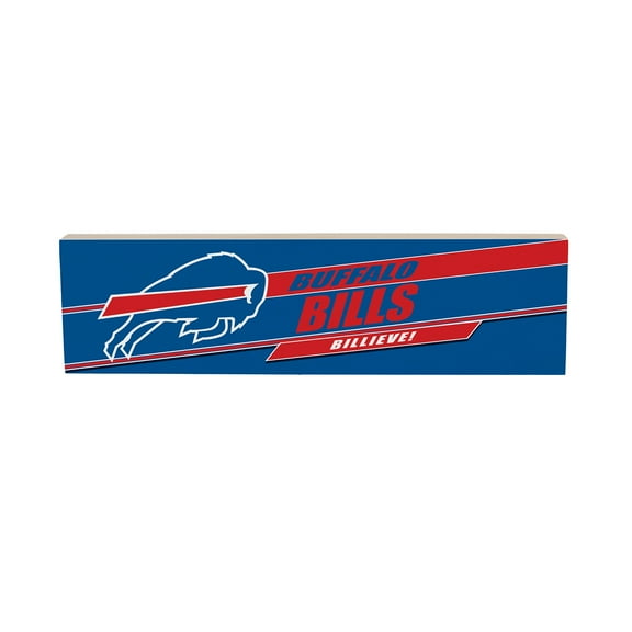 Buffalo Bills 5" x 18" Shadow Logo Wood Mantle Sign