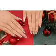 thumbnail image 5 of Niusricy Christmas Artificial Nails Set Cute Snowflake Cane Print Long False Nail Full Cover Nail Tips for Women Manicure Kit, 5 of 8