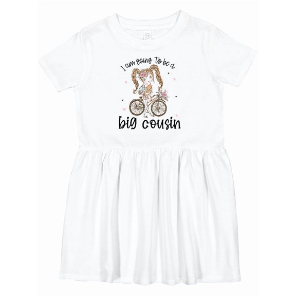 Inktastic Stick Girl I Am Going to Be a Big Cousin Girls Toddler Dress