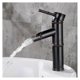 thumbnail image 2 of Grifo de lavabo de estilo europeo antiguo todo de cobre sobre encimera, grifo de lavabo de bambú (estilo corto negro antiguo + tubería de agua cercana),11 Feliz Sencillez, 2 of 4