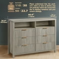 thumbnail image 4 of ARKANTOS 3 Piece Bedroom Furniture Set, 6 Drawer Double Dresser and 2 Nightstands, Gray Oak, 4 of 9